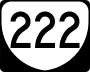 State Route 222 marker