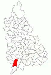 Location in Dâmbovița County