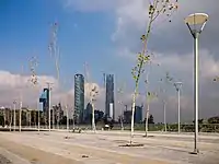 Sanhattan, Santiago's financial district with the Great Tower of Santiago.