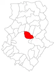 Location in Ilfov County