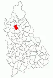 Location in Dâmbovița County