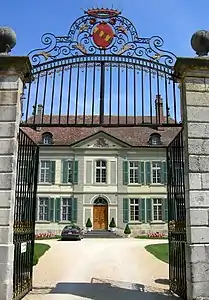 The castle gate and front facade