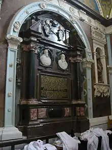 Memorial in the side aisle of Włocławek Cathedral