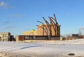 West Bloomfield Township Sign at 14 Mile Road and M-10