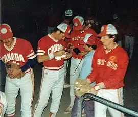 Canada's men's softball team at the 1981 World Games