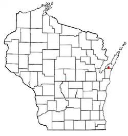 Location of Brussels, Wisconsin