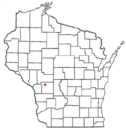 Location of Lafayette, Monroe County, Wisconsin