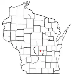 Location of Newton, Marquette County, Wisconsin