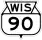 State Trunk Highway 90 marker