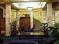 The "Stairway to Nowhere" with a bronze tablet in honor of Eleanora Duse by Frank Vittor located in the Tansky Family Lounge