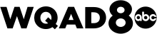 From left: the letters W Q A D in a bold sans serif, a large 8 in the same sans serif, and the ABC network logo.