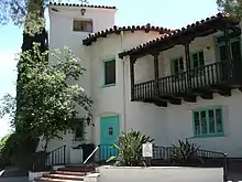 William S. Hart's La Loma de los Vientos, a 22-room house atop a prominent hill in Newhall, California, designed by architect Arthur R. Kelly and built between 1924 and 1928.