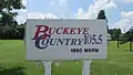 Buckeye Country 105.5 FM (1590 AM) sign at WSRW.