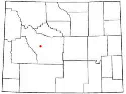 Location of Fort Washakie, Wyoming