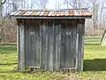 Outhouse behind the Wallington Cobblestone Schoolhouse