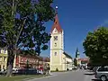 Main square of Wallsee with townhall