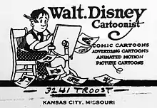 Image 38Walt Disney's business envelope featured a self-portrait, c. 1921. (from Walt Disney)