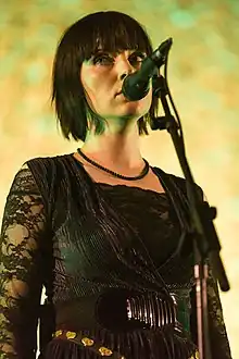 Hella performing live with Wardruna in 2018