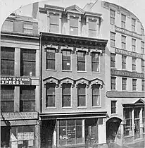 Entrance to Pi Alley "through the arch at 103 Washington Street," Boston, 19th century