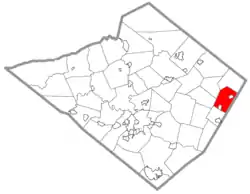 Location of Washington Township in Berks County, Pennsylvania