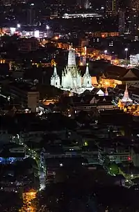 Aerial view by nighttime