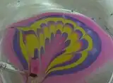 A step in the water marbling method.