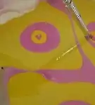 A step in the water marbling method.