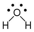 The Lewis structure of water