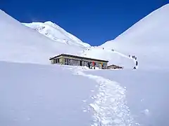 Trail from Manang to Mustang via Thorong La pass, Nepal.