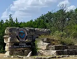 Welcome sign at east border along RM 1431