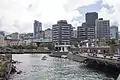 A view of Wellington's civic and commercial centre from the seaward side of the lagoon