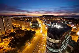 Westgate Tower B (Dalmatia Tower) night view from the 17th floor