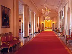 The Cross Hall, connecting the State Dining Room and the East Room on the State Floor