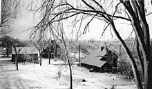 Back of White–Ellery House, winter c. 1900