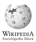 Wikipedia logo showing "Wikipedia: The Free Encyclopedia" in Romanian