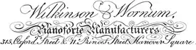 Wilkinson & Wornum inside label, ca.1811