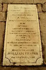 Tomb of William Fraser at St. James' Church, near Kashmiri Gate, Delhi