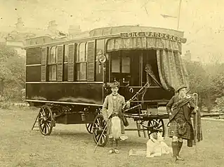 William Gordon Stables in his leisure caravan, the Wanderer.