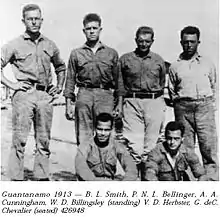 Early navy aviators; de C. Chevalier at lower right