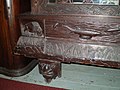 William Russell Sweet's wood carved hutch cabinet- panel view