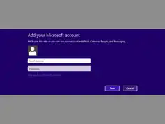 Windows 8 Account setup dialogue