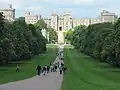 South facade including King George IV gateway, Windsor Castle, Berkshire, as rebuilt by Wyatville (1824-1840)