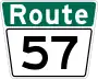 Route 57 marker