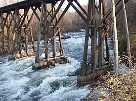 Winnipesaukee River entering Franklin