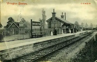 Wrington railway station looking east