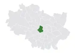 Location of Szczepin within Wrocław