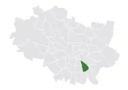 Location of Tarnogaj within Wrocław