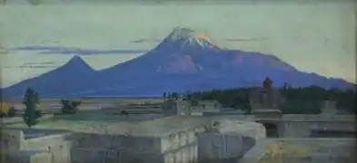 Mount Ararat from Etchmiadzin (1895)