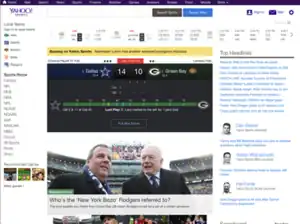 Yahoo Sports homepage