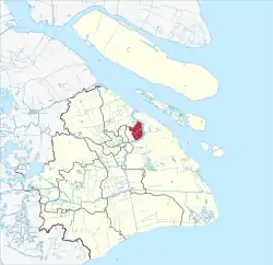 Location within Shanghai